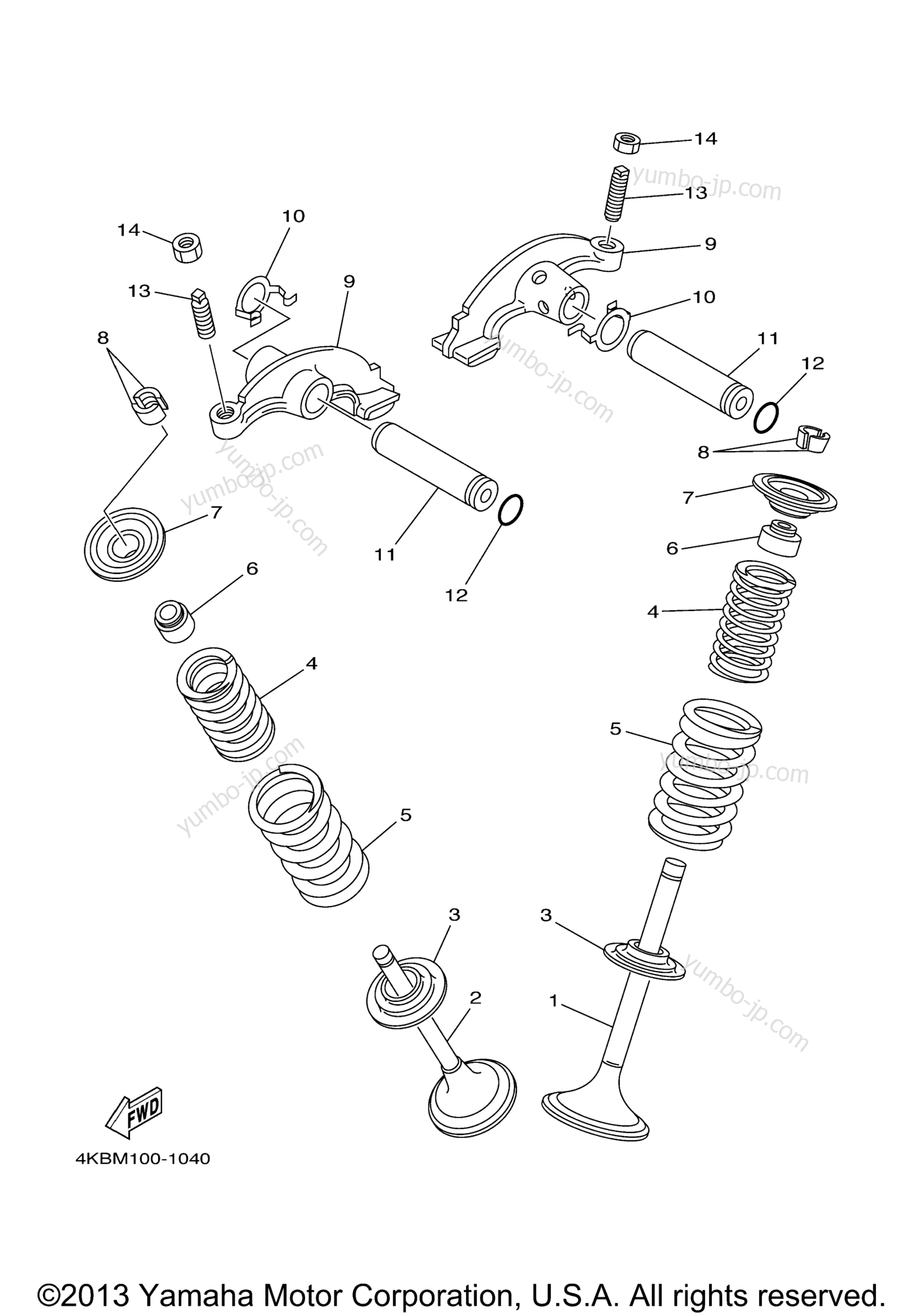 VALVE for ATVs YAMAHA GRIZZLY 350 IRS 4WD (YFM35FGIAL) 2011 year