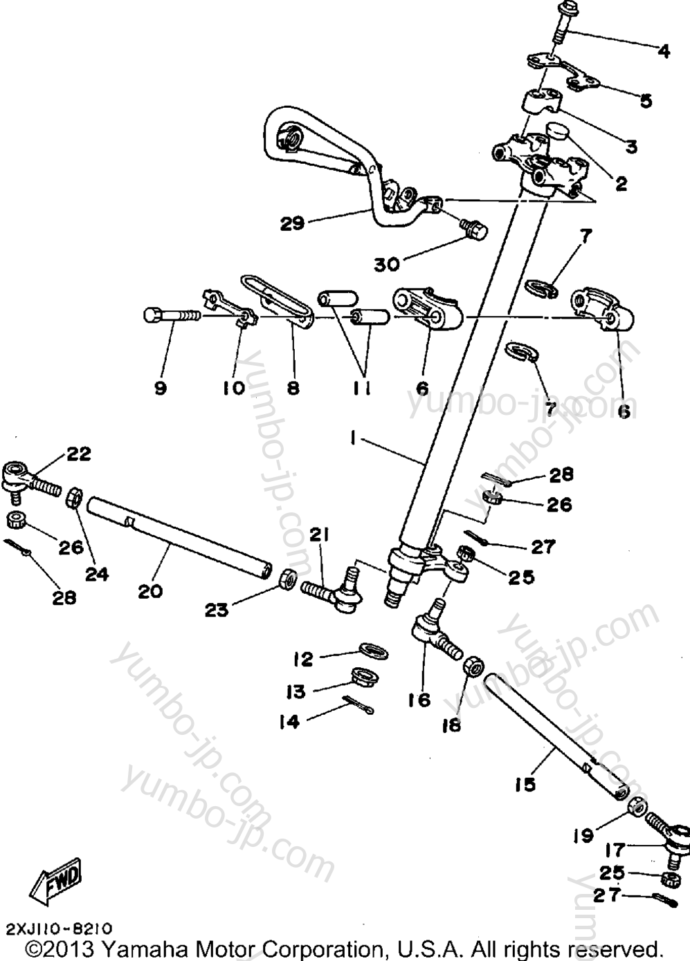 Steering для квадроциклов YAMAHA BLASTER (YFS200G) 1995 г.