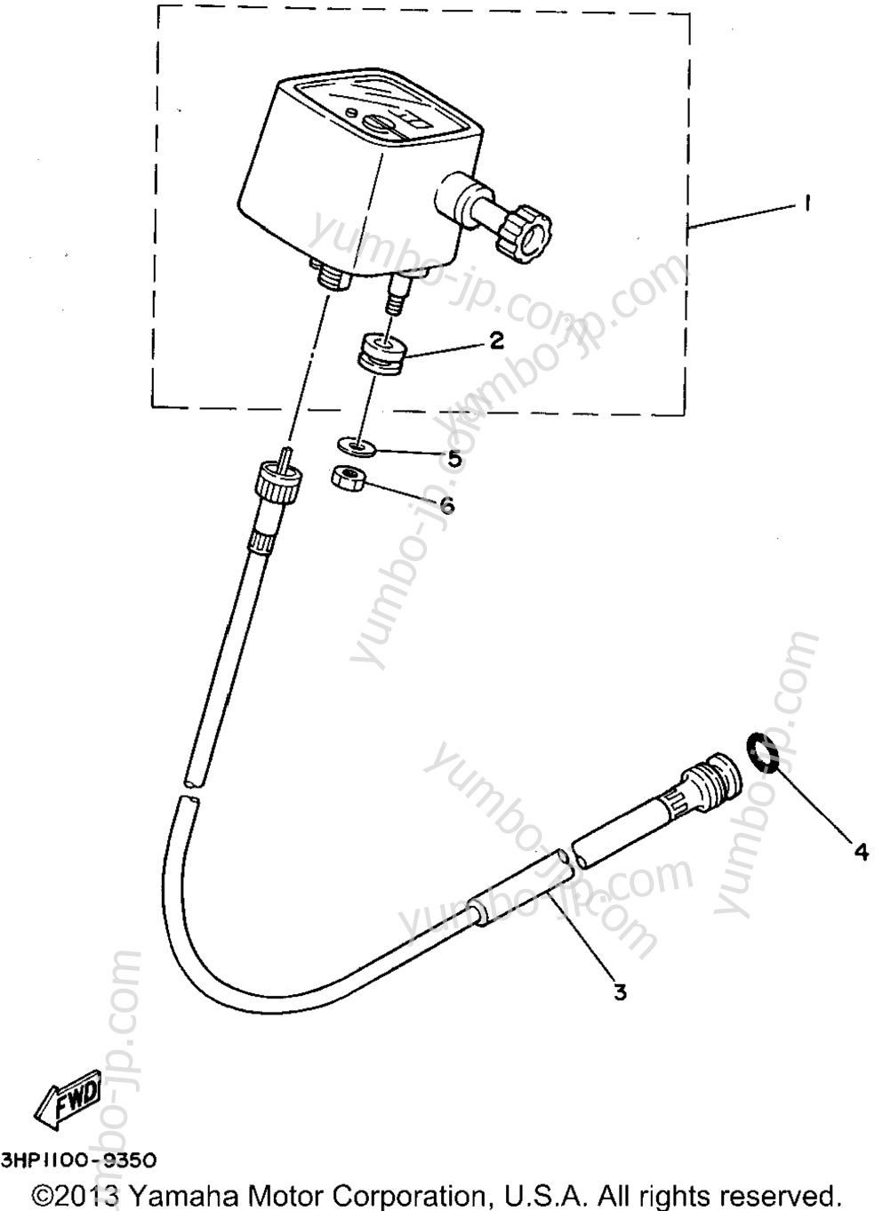 Измерительные приборы для квадроциклов YAMAHA MOTO-4 (YFM350ERF) 1994 г.