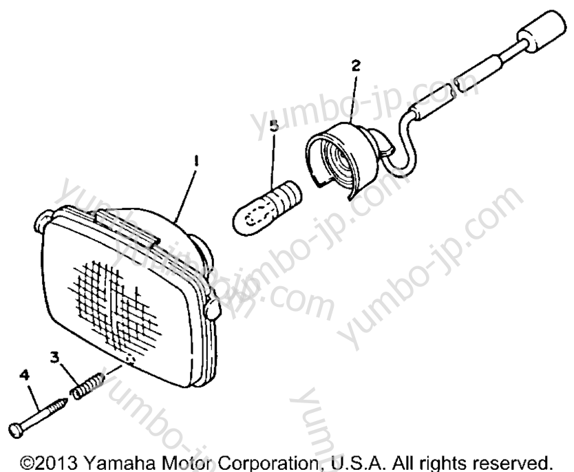 HEADLIGHT for ATVs YAMAHA MOTO-4 (YFM225U) 1988 year