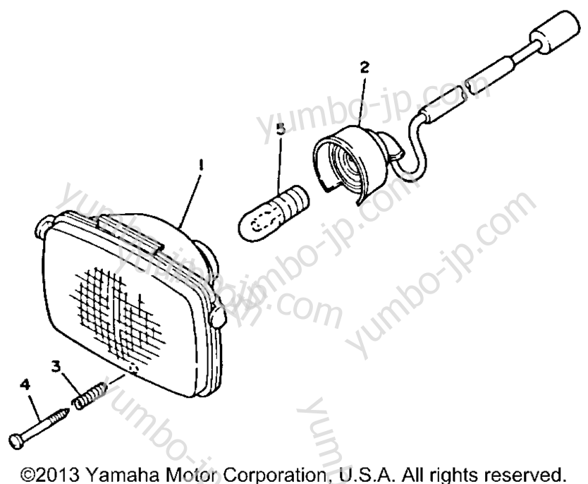 HEADLIGHT для квадроциклов YAMAHA MOTO-4 (YFM225U) 1988 г.