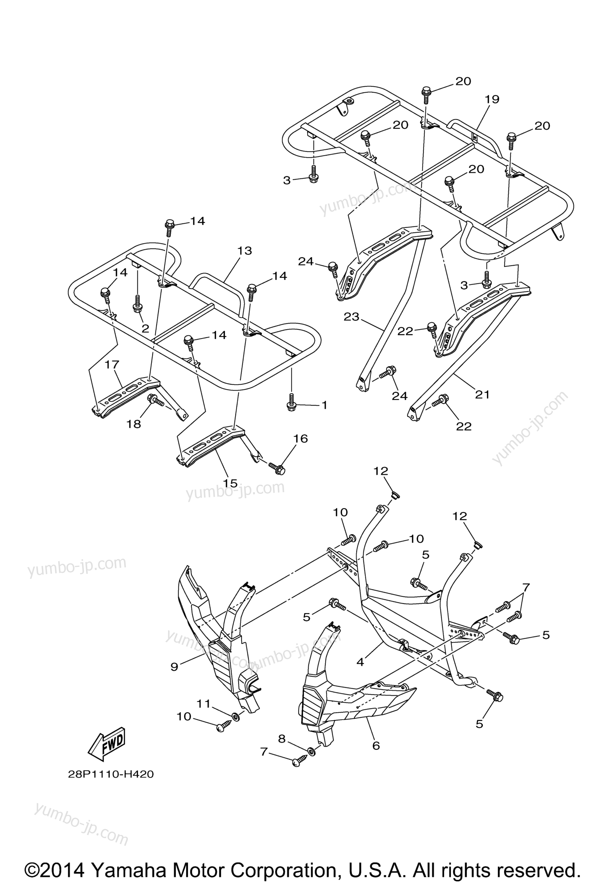 Guard for ATVs YAMAHA GRIZZLY 550 EPS 4WD (YFM5FGPAL) 2011 year