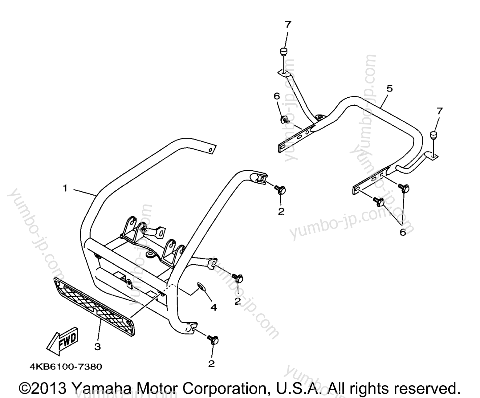 Guard для квадроциклов YAMAHA WOLVERIINE (YFM35FXJ_M) 1997 г.