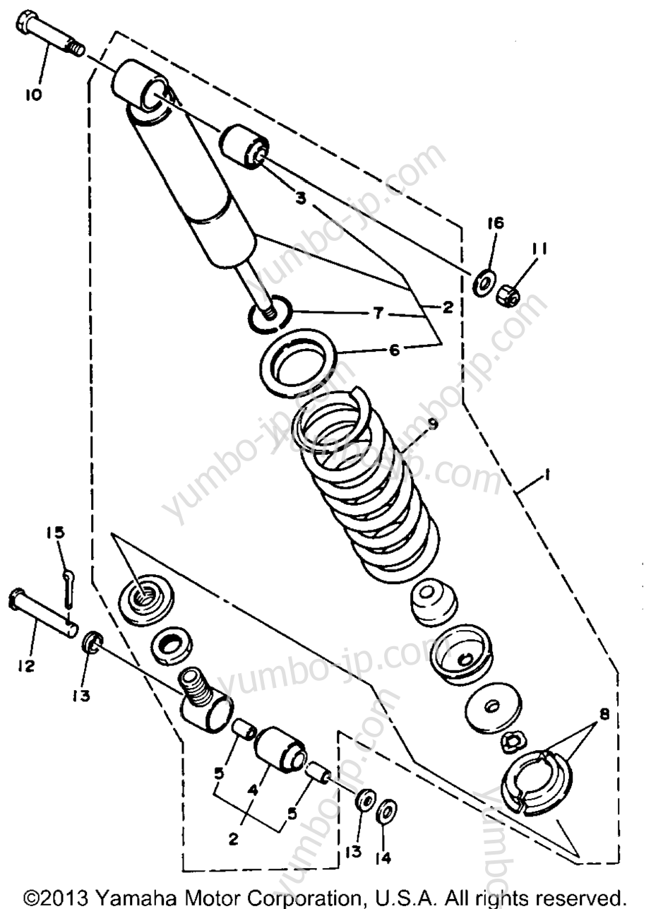 Rear Shocks для квадроциклов YAMAHA BLASTER (YFS200B_MN) 1991 г.