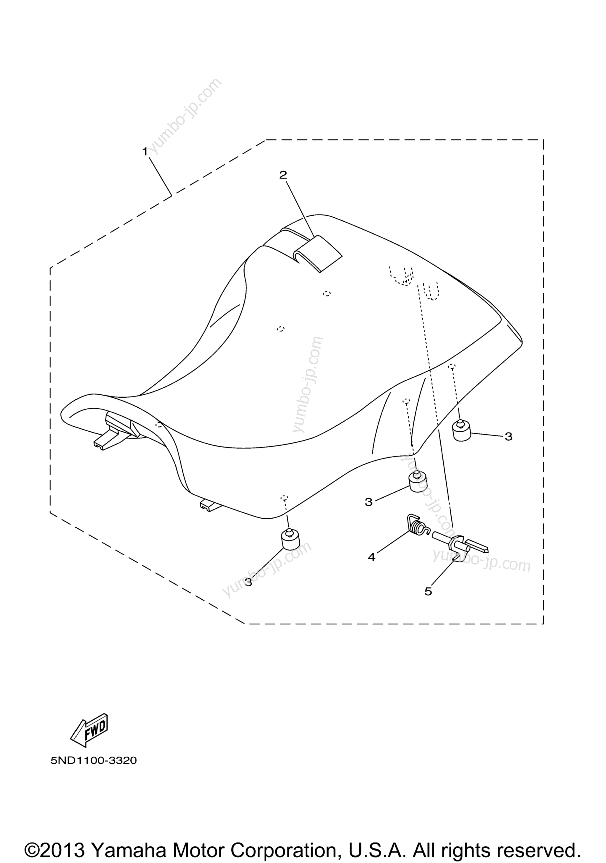 SEAT for ATVs YAMAHA BRUIN 250 2WD (YFM25BV) 2006 year