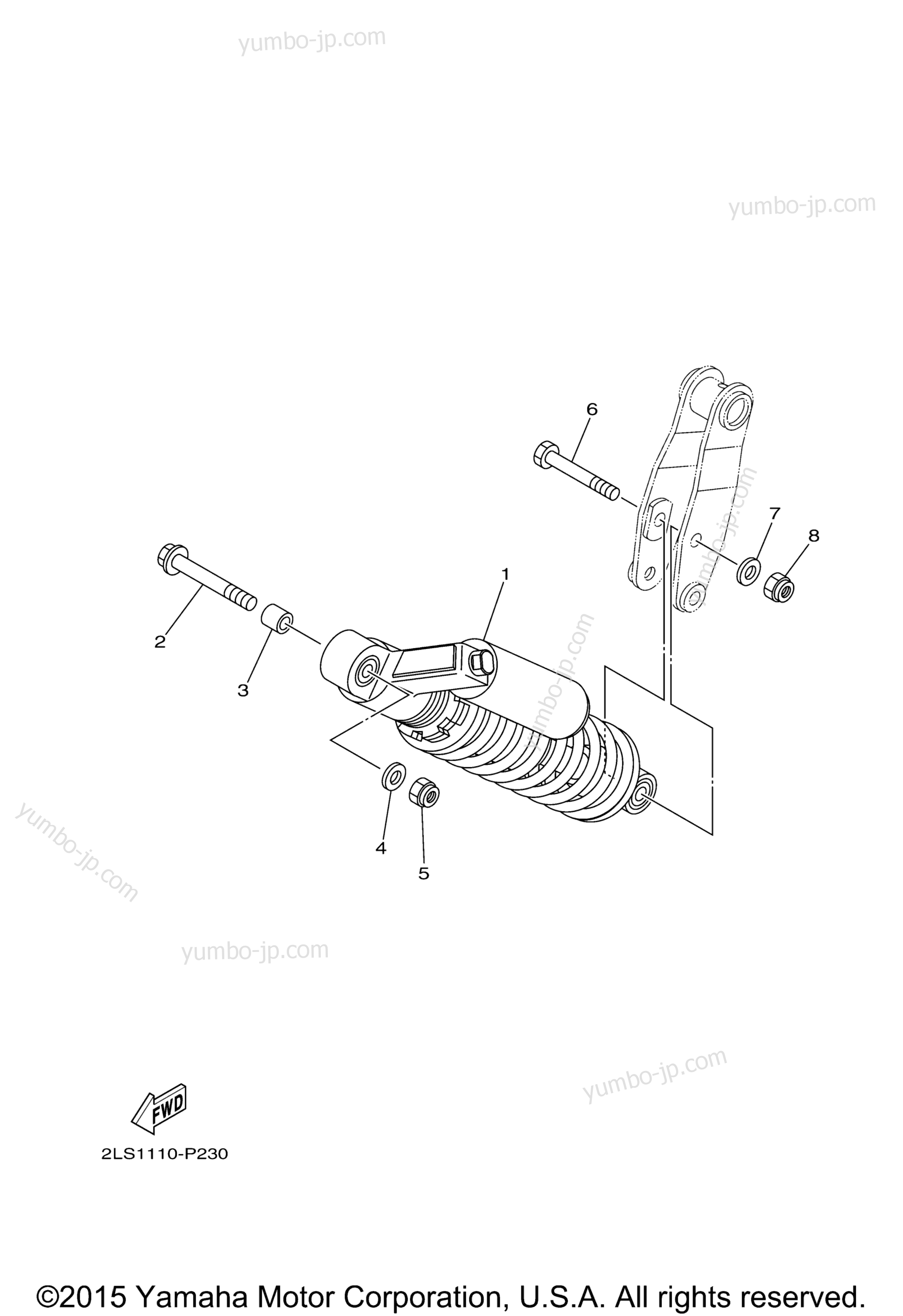 Rear Suspension для квадроциклов YAMAHA RAPTOR 700 (YFM70RSBGL) 2016 г.