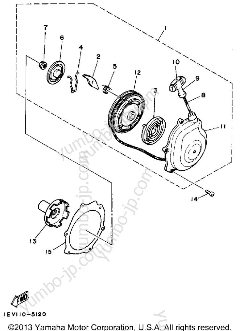 STARTER для квадроциклов YAMAHA YTM225DRS 1986 г.