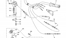 Steering Handle Cable для квадроцикла YAMAHA RAPTOR 350 SPECIAL EDITION (YFM35RSEW)2007 г. 