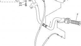 Steering Handle Cable для квадроцикла YAMAHA BEAR TRACKER 2WD (YFM250XP)2002 г. 
