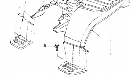 REAR FENDER для квадроцикла YAMAHA TIMBERWOLF 2WD (YFB250E)1993 г. 