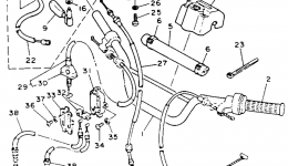 Handlebar Cable для квадроцикла YAMAHA BLASTER (YFS200E_MN)1993 г. 