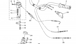 Steering Handle Cable для квадроцикла YAMAHA RAPTOR 700 SPECIAL EDITION (YFM70RSEW)2007 г. 