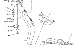 Steering Handle Cable для квадроцикла YAMAHA GRIZZLY HUNTER EDITION (YFM660FHP)2002 г. 
