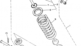 Rear Shocks для квадроцикла YAMAHA BLASTER (YFS200E_MN)1993 г. 