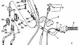 Handlebar-Cable для квадроцикла YAMAHA MOTO-4 (YFM200DXU)1988 г. 