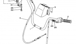 Steering Handle - Cable для квадроцикла YAMAHA BIG BEAR 2WD (YFM350UK)1998 г. 