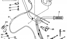 Steering Handle Cable для квадроцикла YAMAHA WARRIOR (YFM350XG_M)1995 г. 