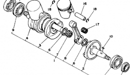 Crankshaft - Piston для квадроцикла YAMAHA BANSHEE (YFZ350U)1988 г. 