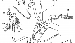 Steering Handle - Cable для квадроцикла YAMAHA TIMBERWOLF 2WD (YFB250FWH)1996 г. 
