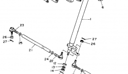 Steering для квадроцикла YAMAHA KODIAK 4WD (YFM400FWE_)1993 г. 