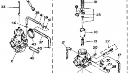 Карбюратор для квадроцикла YAMAHA BANSHEE (YFZ350W)1989 г. 