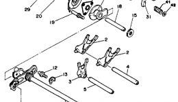 Shift Cam-Fork (~1Yw-013217 See Note) for квадроцикла YAMAHA MOTO-4 (YFM350ERT)1987 year 