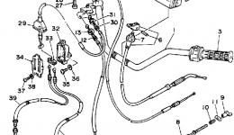 Handlebar-Cable для квадроцикла YAMAHA MOTO-4 (YFM250A)1990 г. 