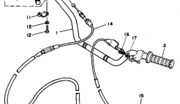Handlebar-Cable для квадроцикла YAMAHA YTZ250S1986 г. 