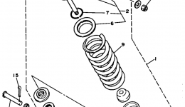 Rear Shocks для квадроцикла YAMAHA BLASTER (YFS200B_MN)1991 г. 