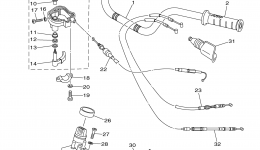 Steering Handle Cable for квадроцикла YAMAHA RAPTOR 700R SE (YFM700RSFL)2015 year 