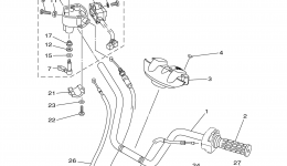 Steering Handle Cable для квадроцикла YAMAHA GRIZZLY 450 (YFM450DEG)2014 г. 