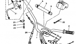 Steering Handle Cable для квадроцикла YAMAHA BANSHEE (YFZ350G_MN)1995 г. 