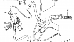 Steering Handle - Cable для квадроцикла YAMAHA TIMBERWOLF 4WD (YFB250FWG)1995 г. 