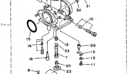 Карбюратор для квадроцикла YAMAHA MOTO-4 (YFM250B)1991 г. 