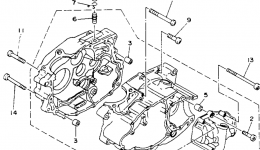 Crankacase для квадроцикла YAMAHA TIMBERWOLF 2WD (YFB250E)1993 г. 
