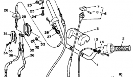 Handlebar - Cable для квадроцикла YAMAHA MOTO-4 (YFM200DXS)1986 г. 