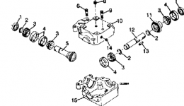 Gearbox Assembly для квадроцикла YAMAHA YFP350U ATTACHMENTS (RT38)1989 г. 