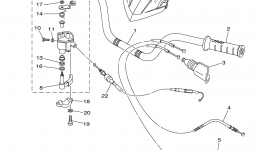 Steering Handle Cable для квадроцикла YAMAHA RAPTOR 250 SPECIAL EDITION II (YFM25RSP2X)2008 г. 