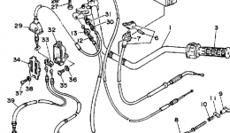 Handlebar-Cable for квадроцикла YAMAHA MOTO-4 (YFM250B)1991 year 