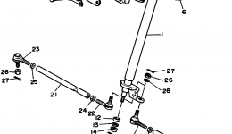 Steering для квадроцикла YAMAHA BIG BEAR 4WD (YFM350FWD_)1992 г. 