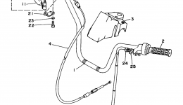 Steering Handle Cable для квадроцикла YAMAHA KODIAK 4WD (YFM400FWJ_)1997 г. 