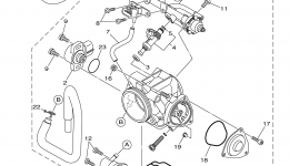 Throttle Body Assy 1 для квадроцикла YAMAHA RAPTOR 700R SE (YFM700RSES)2014 г. 