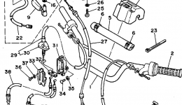 Steering Handle Cable для квадроцикла YAMAHA BLASTER (YFS200G)1995 г. 