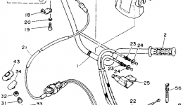Handlebar Cable for квадроцикла YAMAHA WARRIOR (YFM350XB_M)1991 year 