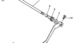 Вал переключателя для квадроцикла YAMAHA BANSHEE (YFZ350W)1989 г. 