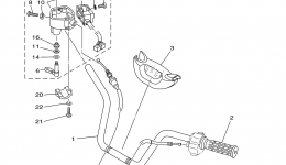 Steering Handle Cable для квадроцикла YAMAHA GRIZZLY 660 (YFM660FR)2003 г. 