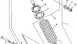 Rear Shocks для квадроцикла YAMAHA WARRIOR (YFM350XB)1991 г. 