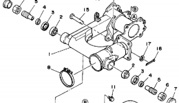 Swing Arm-Rear Shocks для квадроцикла YAMAHA MOTO-4 (YFM250A)1990 г. 
