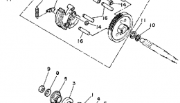 Устройство сцепления для квадроцикла YAMAHA 4-ZINGER (YF60S)1986 г. 