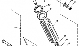 Rear Shocks for квадроцикла YAMAHA WARRIOR (YFM350XT)1987 year 